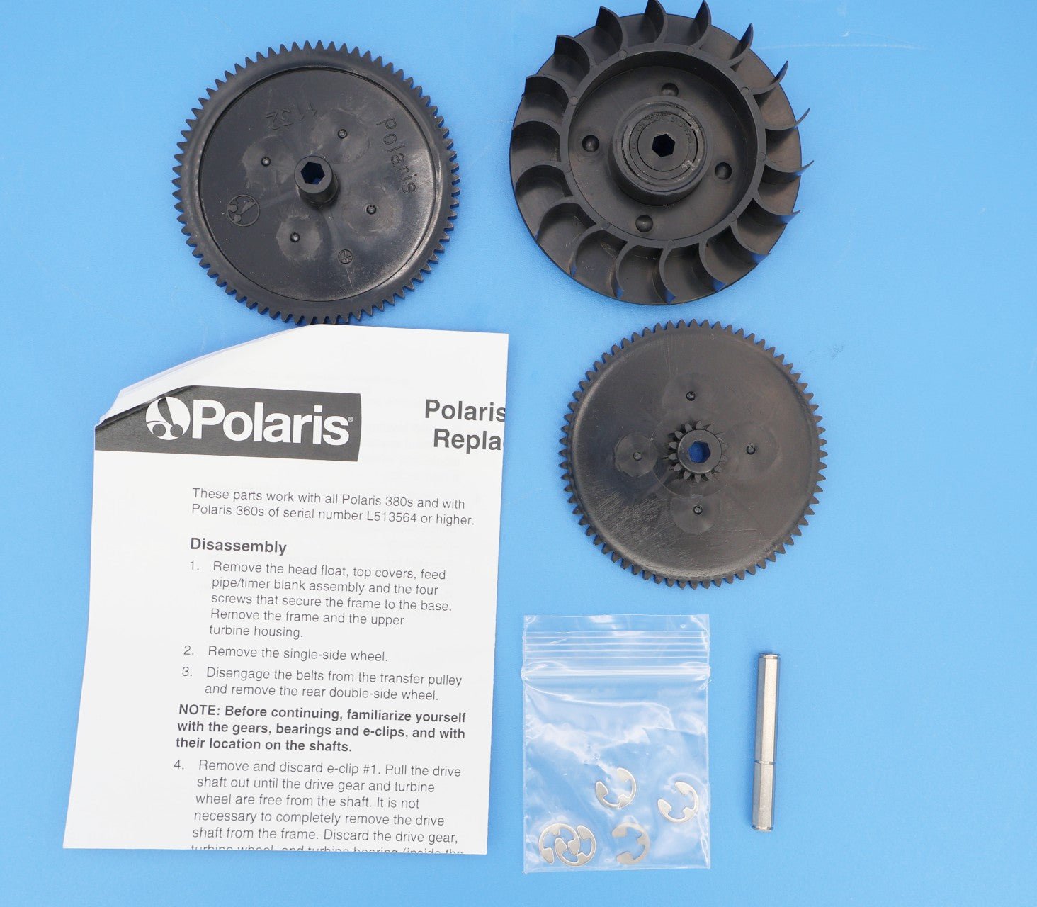 Polaris Vac-Sweep Drivetrain Gear Kit 9-100-1132 - Cleaner Parts - img-3