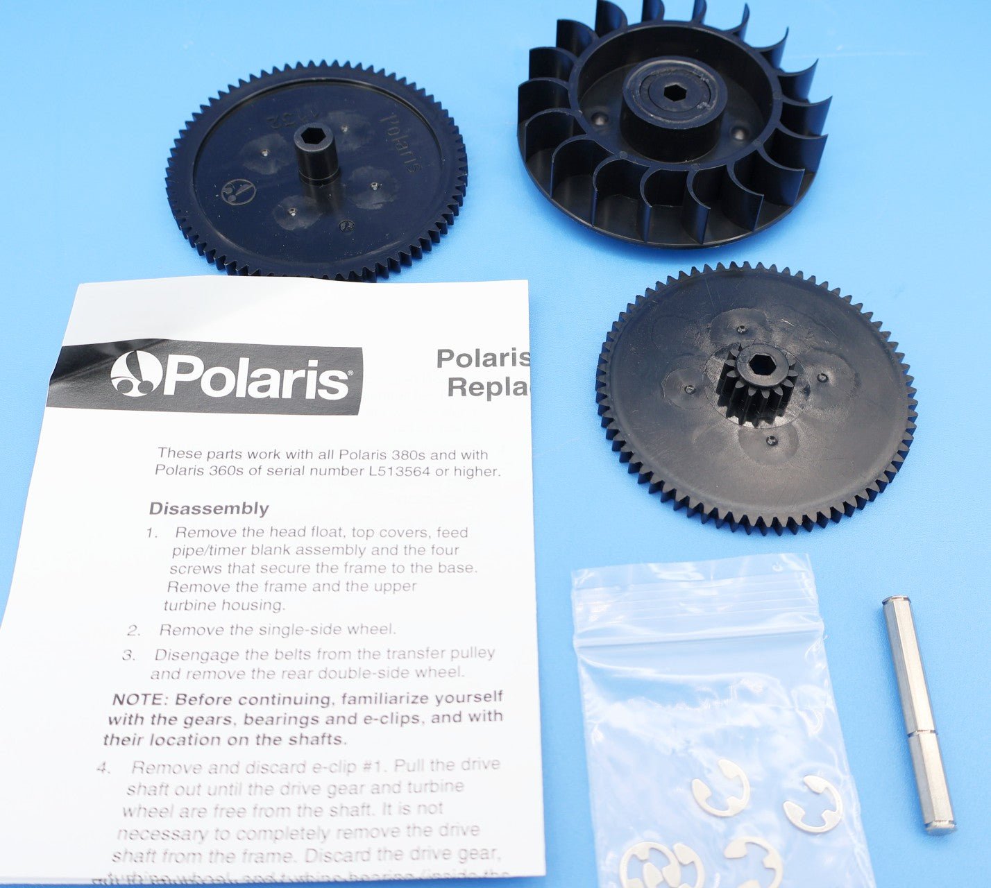 Polaris Vac-Sweep Drivetrain Gear Kit 9-100-1132 - Cleaner Parts - img-1
